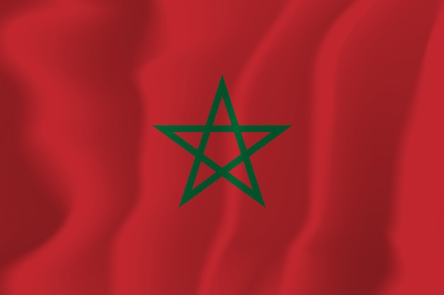 Vetor marrocos acenou bandeira ilustração vetorial de fundo