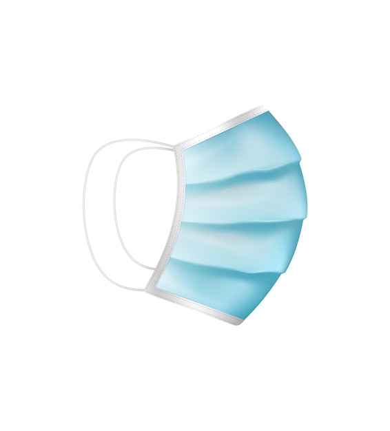 máscara de cirurgia azul