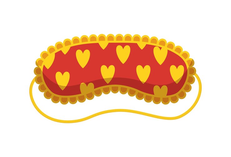 Vetor máscara de dormir. acessório de proteção ocular e prevenção do sono saudável. símbolo de venda no estilo cartoon. projeto de roupas de relaxamento para a noite.