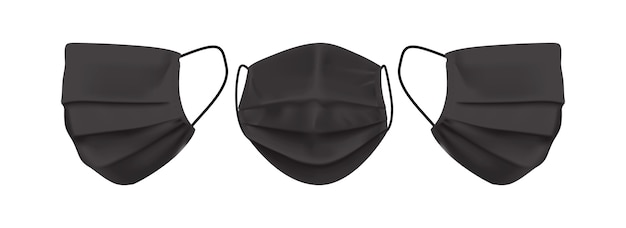máscara facial preta isolada no fundo branco