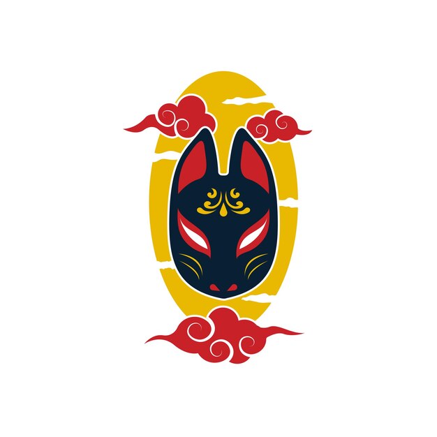 Máscara kitsune japonesa