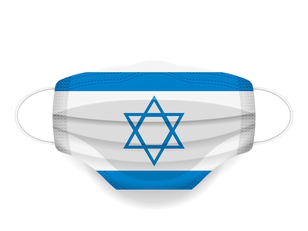 Máscara médica Bandeira de Israel