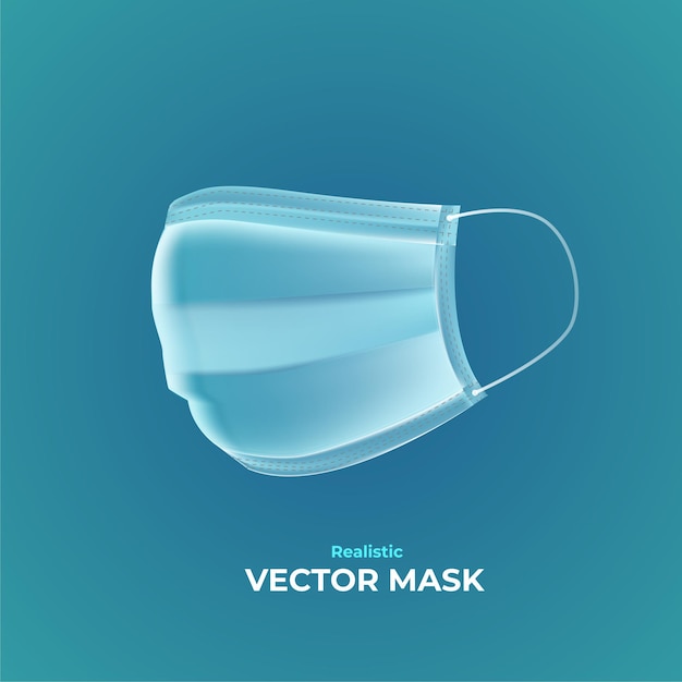 Máscara médica vetorial realista