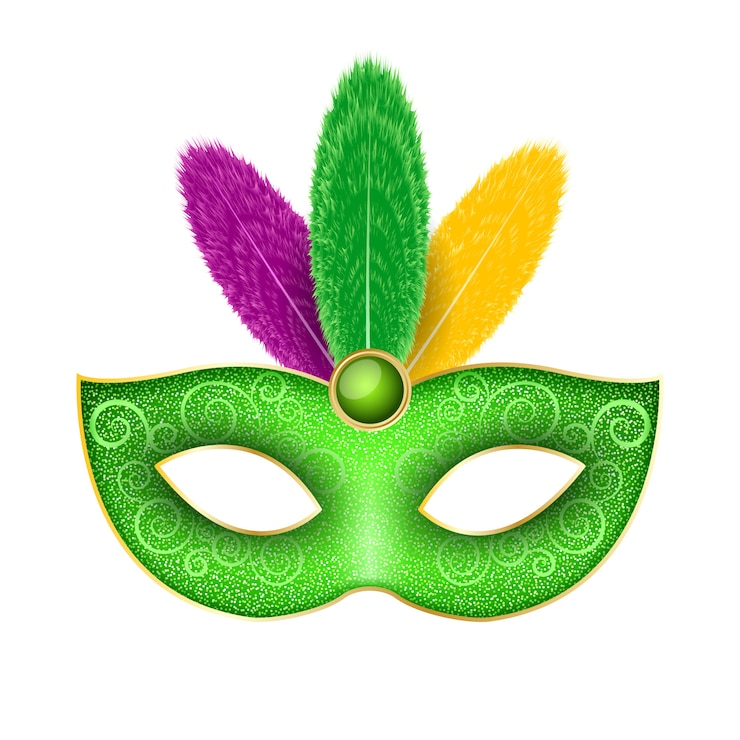 Máscara para o carnaval de Mardi Gras.