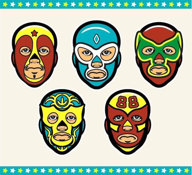 Máscaras de luta livre mexicana lucha libre