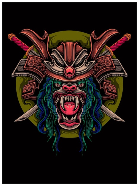 Máscaras de shogun samurai japoneses