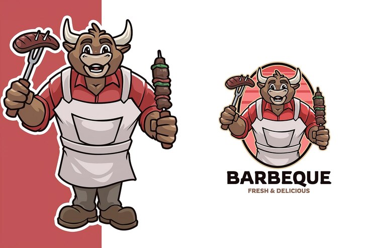 Mascote Bife Churrasco