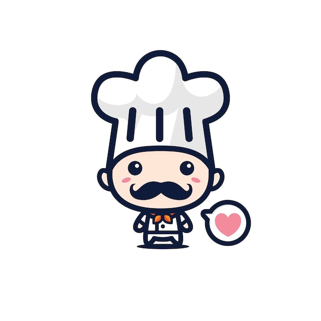 Mascote bonito chef