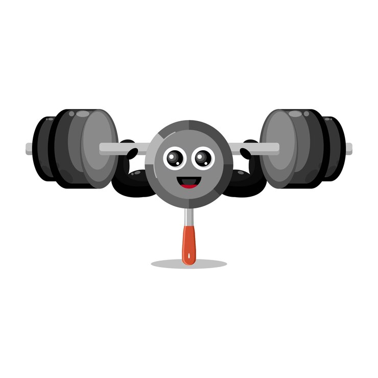 Vetor mascote da personagem fofa pan fitness