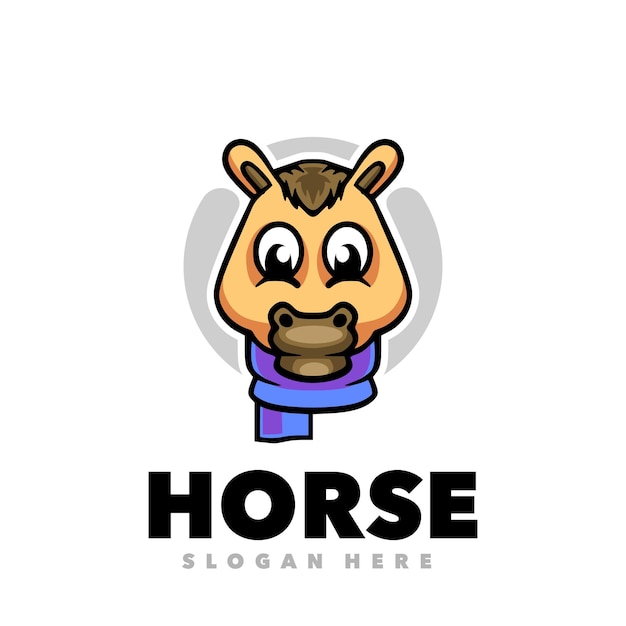 Mascote de cabeça de cavalo