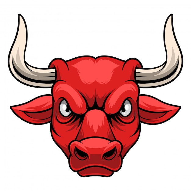 Mascote de cabeça de touro. logotipo de búfalo