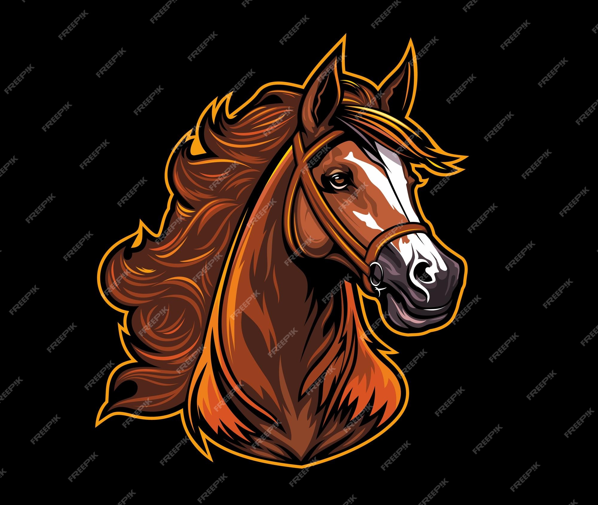 único desenho de uma linha, o cavalo branco orgulhoso anda graciosamente  com o casco dianteiro para a frente. Mustang selvagem galopa na natureza  livre. mascote animal forte. vetor gráfico de design de