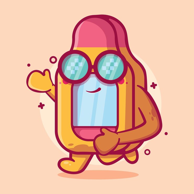 Vetor mascote de personagem de termômetro digital engraçado executando desenho isolado em design de estilo simples