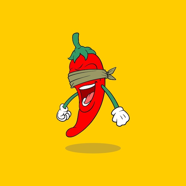 Mascote de pimenta quente