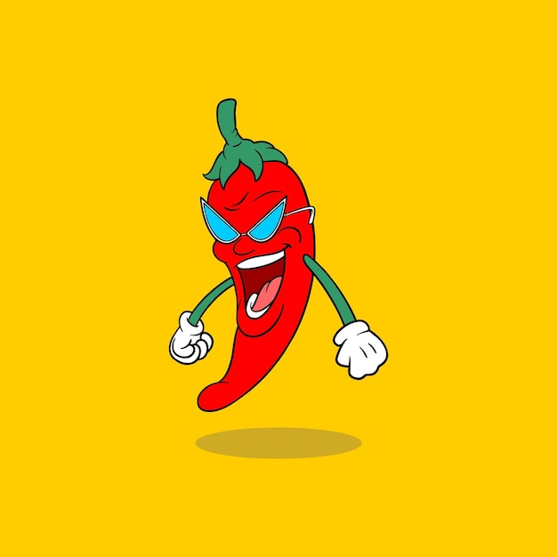 mascote de pimenta quente