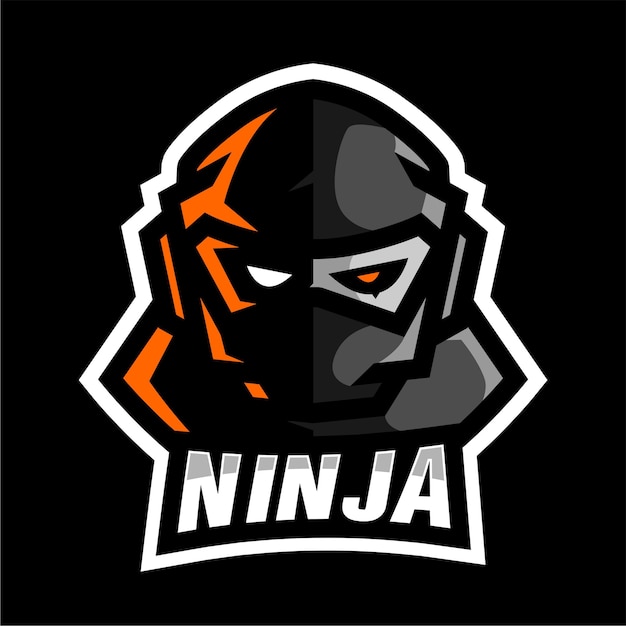 Mascote fantasma ninja da equipe de logotipo de e-sport