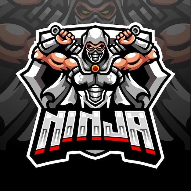 Mascote ninja. design do logotipo esport