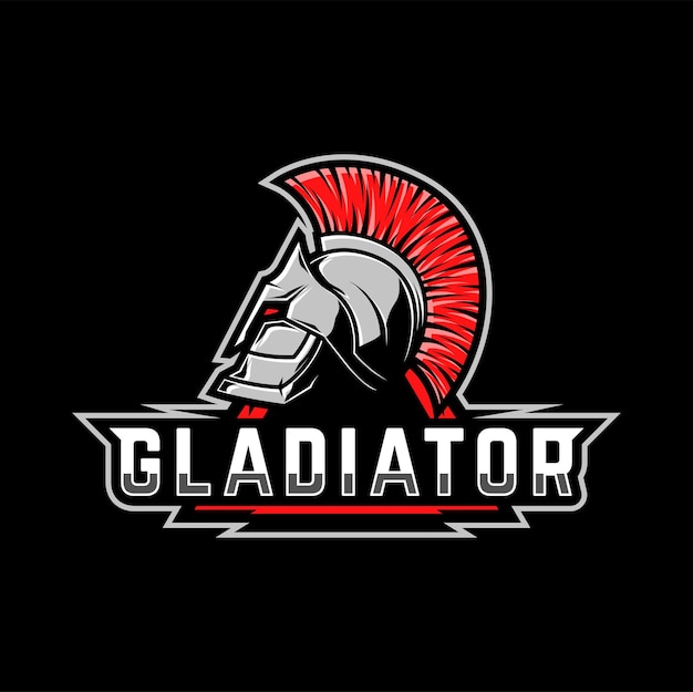 Vetor mascote ou ícone do gladiador guerreiro da grécia antiga