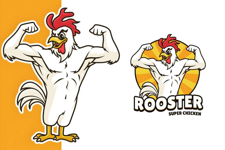 Mascote Super Frango Galo