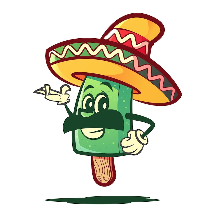 Vetor mascote taco mexicano