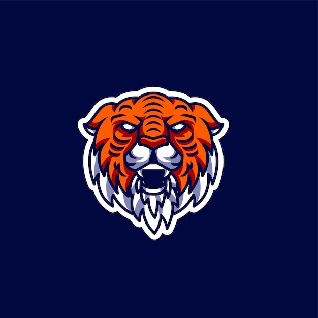 Mascote tigre e logotipo de jogo esport