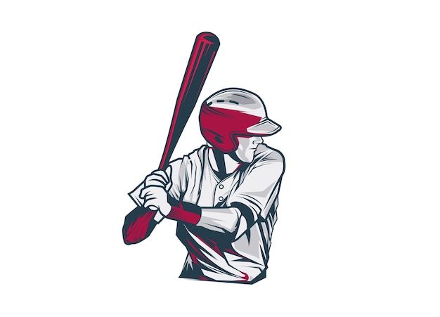 Massa de beisebol Ilustração de jogador de beisebol Vetor de beisebol pronto para bater na bola Massa de beisebol Ilustração de jogador de beisebol Vetor de beisebol pronto para bater a bola