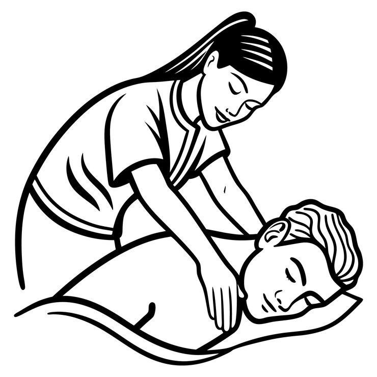 Vetor massagem na cabeça para relaxamento e bem-estar