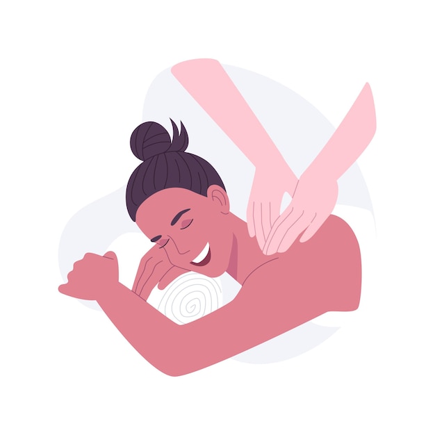 Massagem relaxante isolada ilustrações vetoriais de desenhos animados