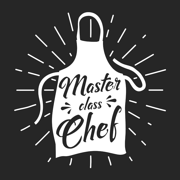 Vetor master class de culinária vintage