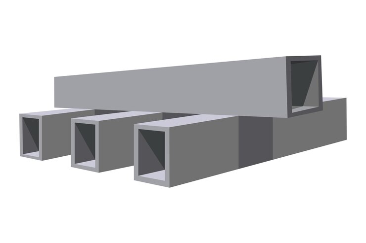 Vetor material de construção monte de vigas de construção metálica suprimentos de desenhos animados para obras de construção conceito de construção ilustração pode ser usada para canteiros de obras ou ilustrar obras de renovação
