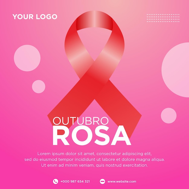 Matérias nas redes sociais outubro rosa mês da prevenção do câncer de mama no brasil