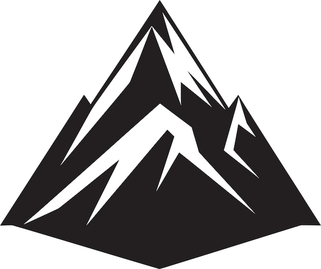 Vetor matriz de montanha vector icônico artes de montanha simetria de pedra logos artísticos de montanha