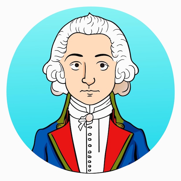 Maximilienfranoismarieisidore de robespierre vetor ilustração caricatura