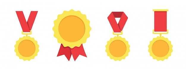 Vetor medalha de ouro