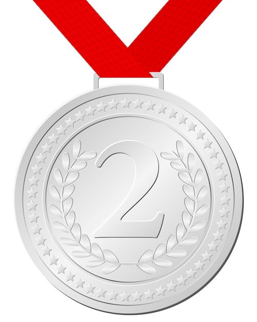 Vetor medalha de prata