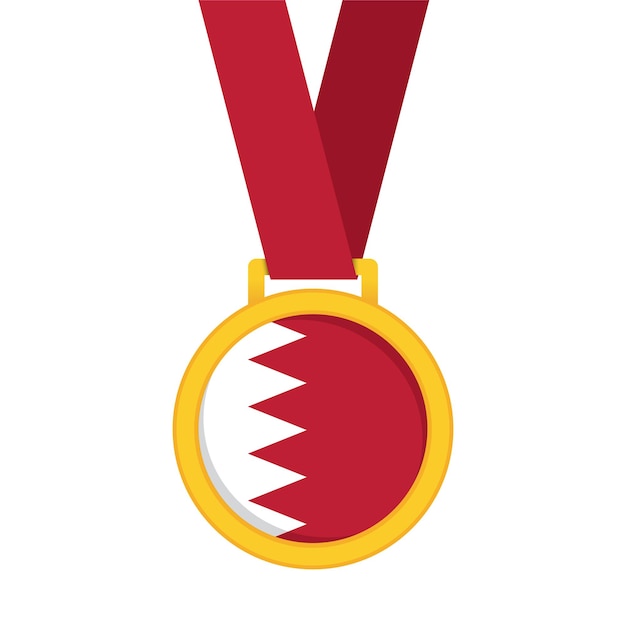Medalha dos vencedores do primeiro lugar do ouro da bandeira nacional do bahrein