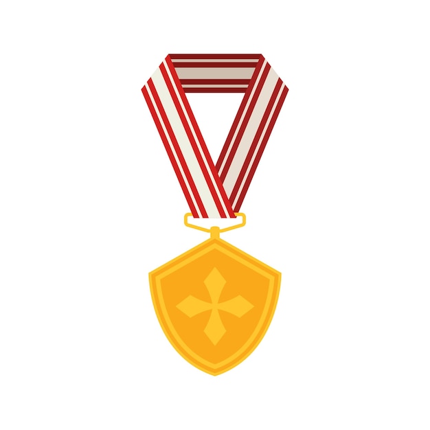 Medalha isolada no fundo branco