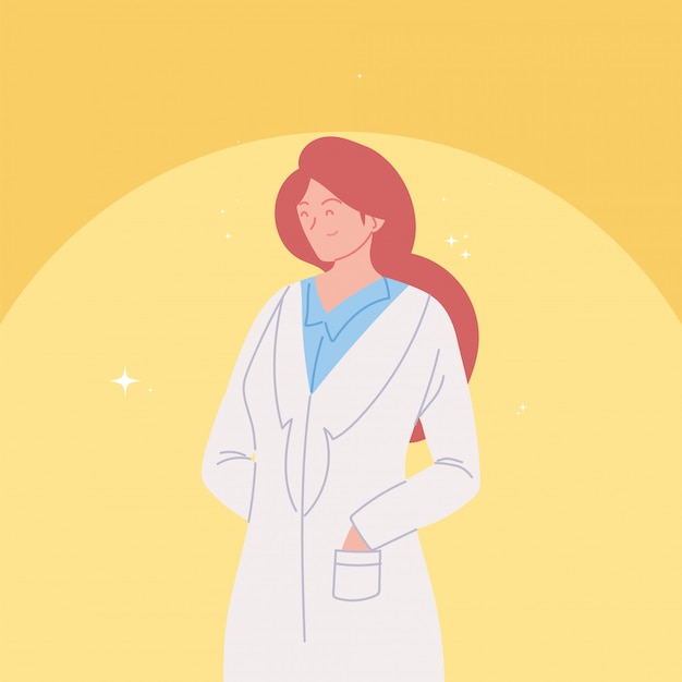 Médica com vetor uniforme