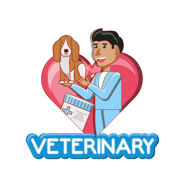 Vetor medicamento para animais em veterinária