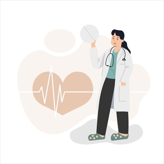 Medicina Cardiologista fica e no fundo do coração com pulso