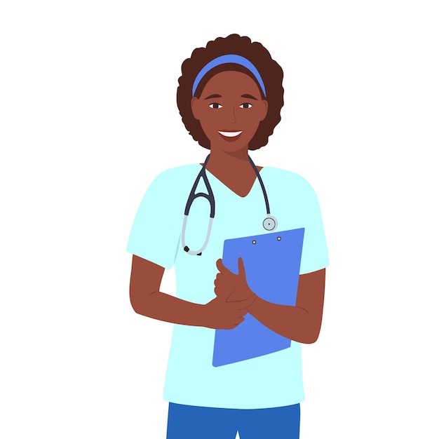 Médicos com estetoscópio grupo de estudantes de medicina ou enfermeiras ilustração vetorial