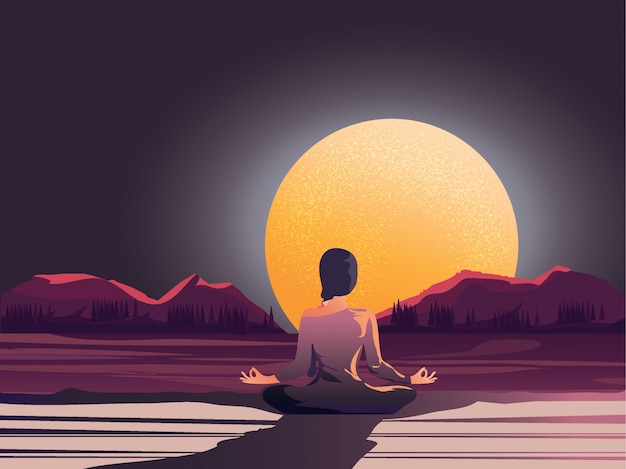 meditação da noite pela natureza