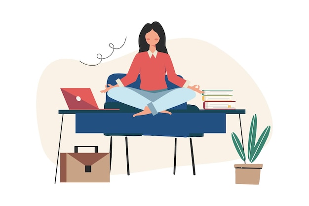 Meditação durante o horário de trabalho para o corpo, mente e emoções