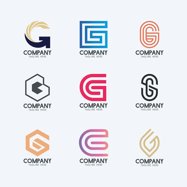 Mega coleção de logotipos Abstract letter Um logotipo de design de ícones para negócios de luxo elegante simples