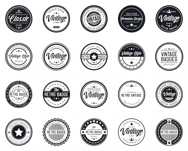 Mega pack logotipo vintage para t-shirt e loja.