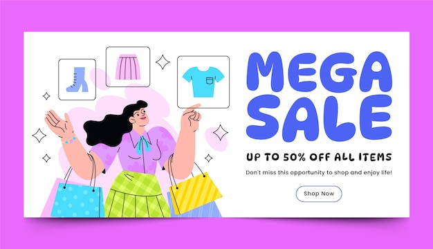 Mega venda - até 50% de desconto em todos os itens
