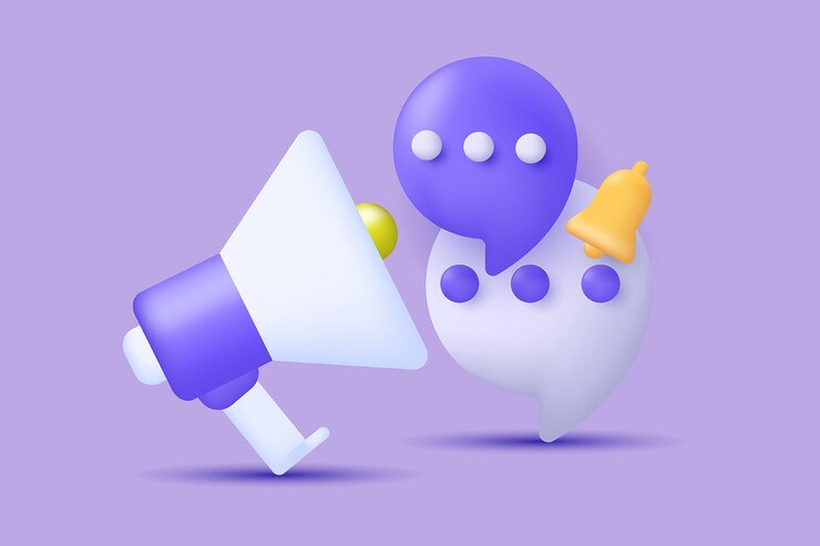Vetor megafone 3d realista único alto-falante megafone anunciado isolado