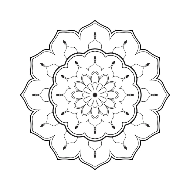 Mehndi indian tatuagem de henna vector design mandala padrão tradicional popular na índia e no paquistão