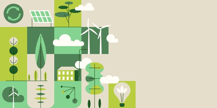 Vetor meio ambiente governança social e desenvolvimento sustentável conceito de padrão de geometria vetor