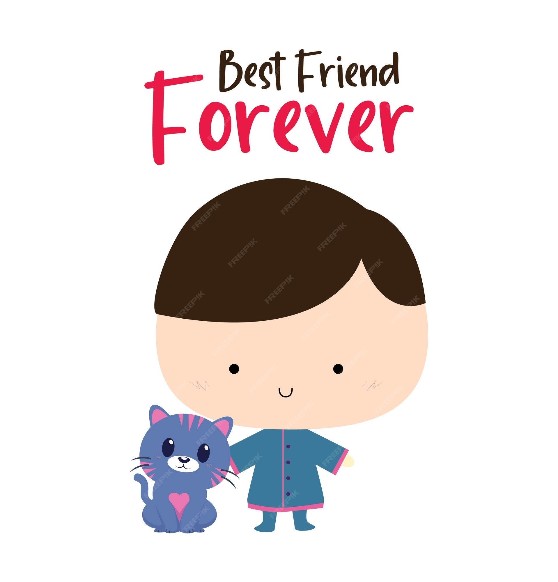 Vetores de Cute Personagens De Desenhos Animados De Letras Bff Melhores  Amigos Para Sempre A Sorrir e mais imagens de Abraçar - iStock